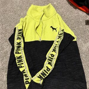Victoria’s Secret love pink quarter zip sweater